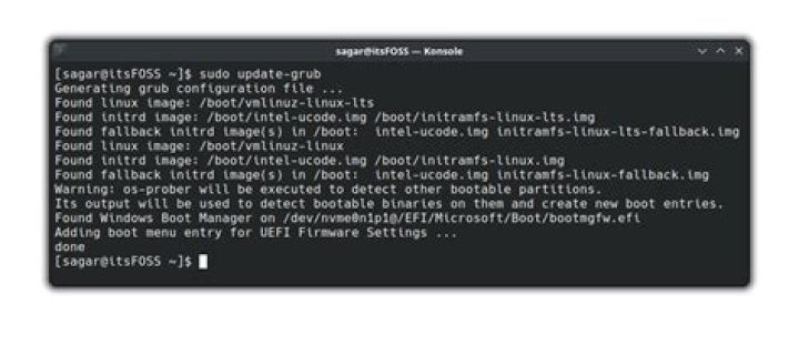 update-grub command not found