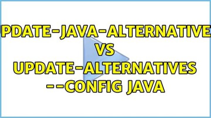 update-java-alternatives vs update-alternatives --config java
