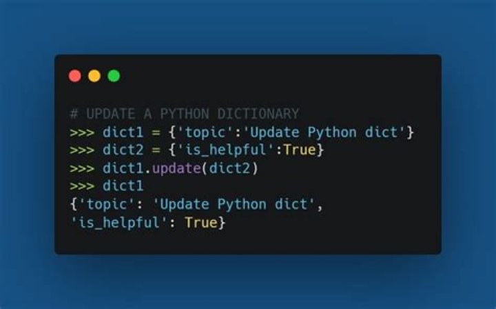 Updating a dictionary in python