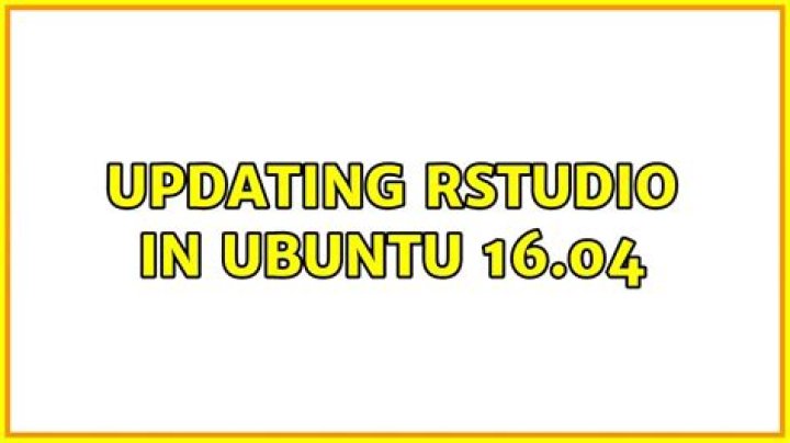 Updating Rstudio in Ubuntu 16.04