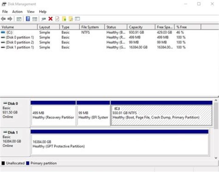 USB hard drive moved to internal, now shows GPT Protective Partition