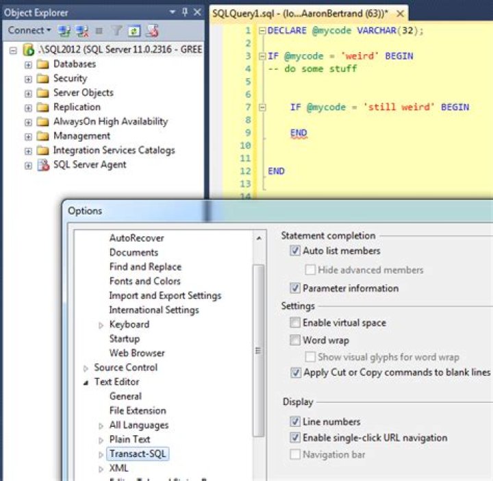 Use of Begin / End Blocks and the Go keyword in SQL Server?