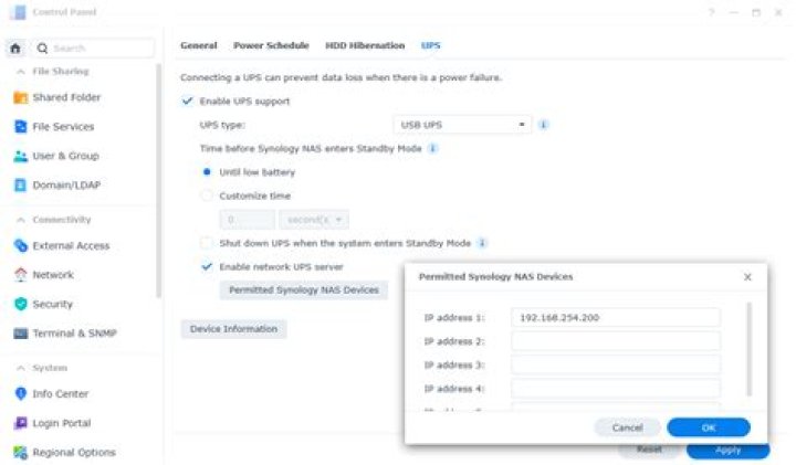 Use Synology as NUT server for Ubuntu Server 20.04