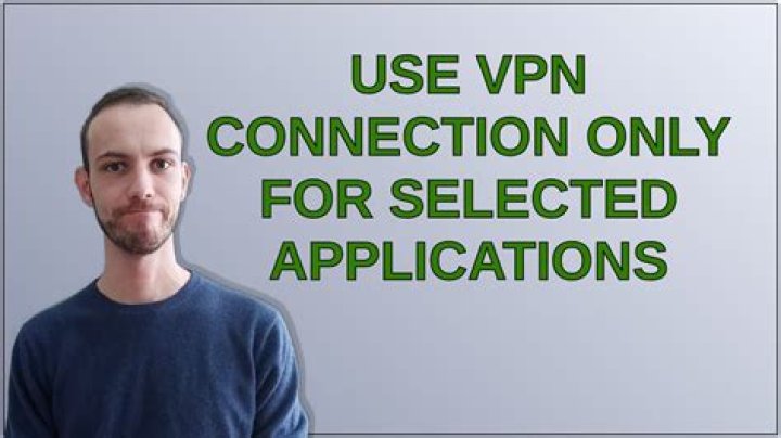 Use VPN connection only for selected applications