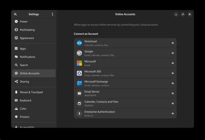 User Accounts window of GNOME Control Center