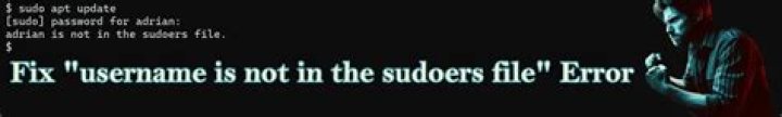 username is not in the sudoers file. This incident will be reported