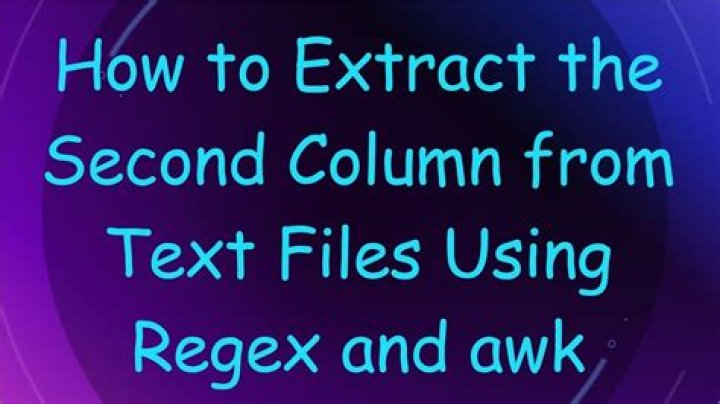 Using AWK to get second column
