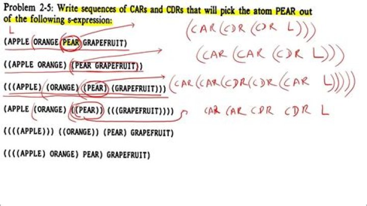Using car and cdr