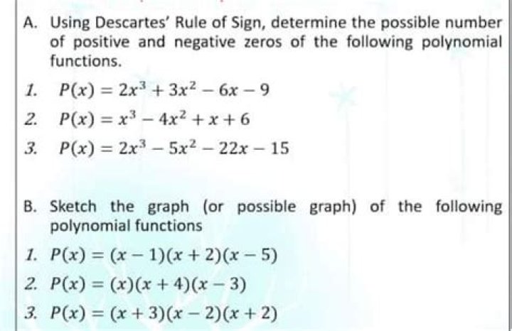 Using descartes rule of sign