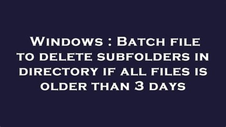 Using FORFILES to delete Folders older than 2 days