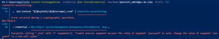Using Get-StoredCredential function in VS Code