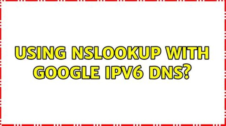 Using nslookup with google IPv6 DNS?