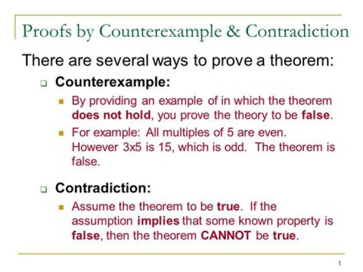 Using proof by contradiction and a counter example.