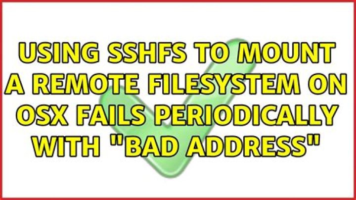 Using sshfs to mount a remote filesystem on OSX fails periodically with 