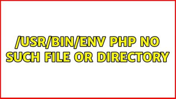 /usr/bin/env: php: No such file or directory