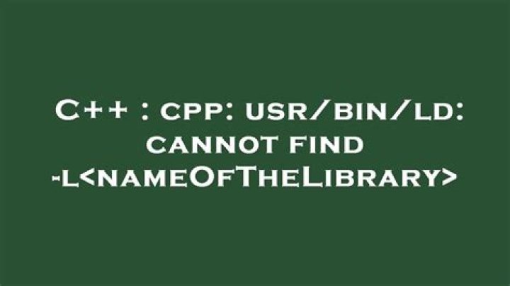 usr/bin/ld: cannot find -l<nameOfTheLibrary>
