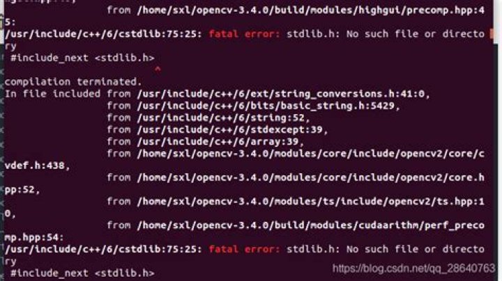 /usr/include/c++/8/cstdlib:75:15: fatal error: stdlib.h: No such file or directory