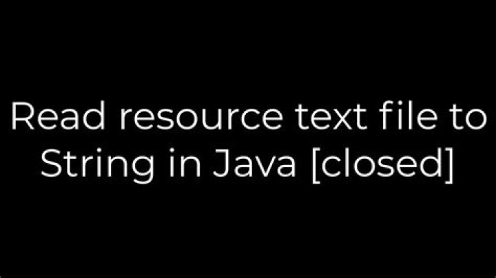 Utils to read resource text file to String (Java) [closed]