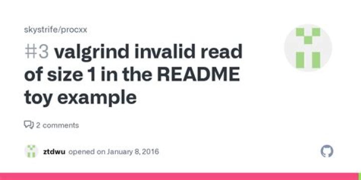 Valgrind: Invalid read of size 1