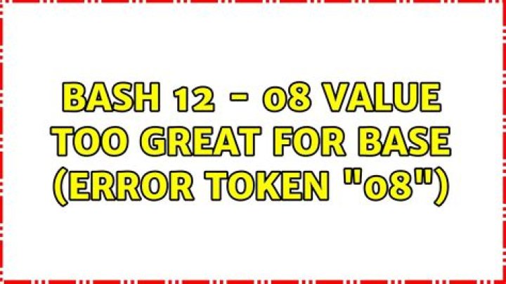 Value too great for base (error token is 