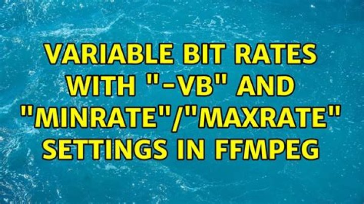 Variable bit rates with 