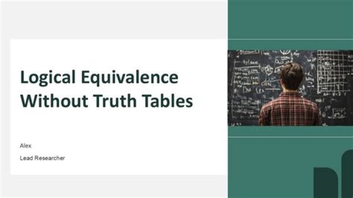 verify logical equivalence without truth table