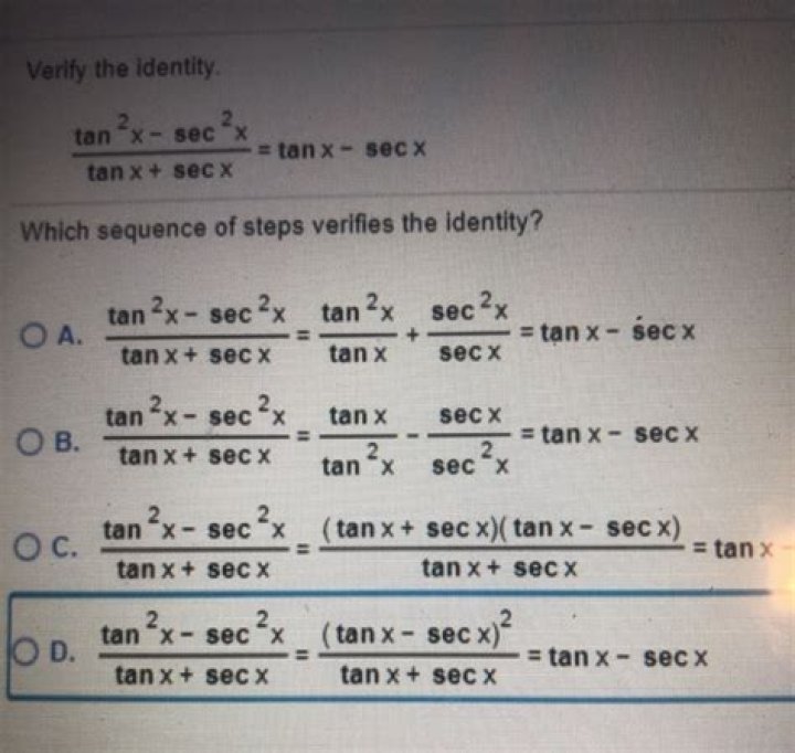 Verify $\sec(2x) = (\sec^2(x))/(2-\sec^2(x))$