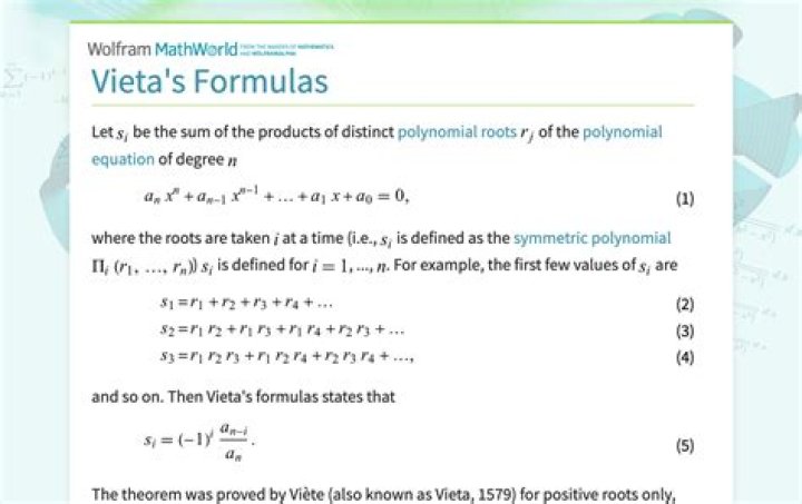 Vieta's theorem