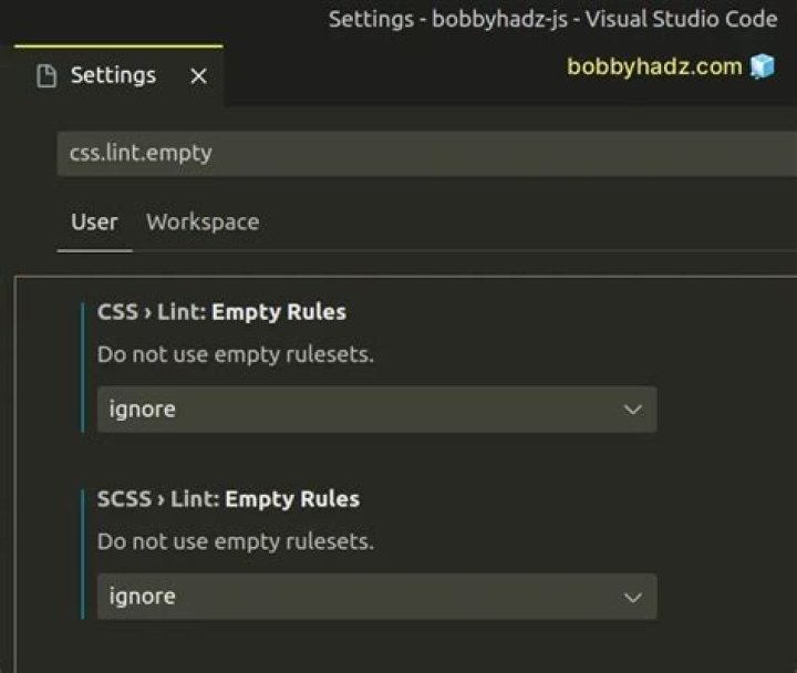 Visual Studio Code CSS error 