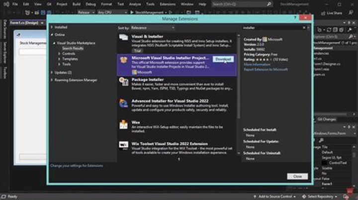 Visual Studio Installer progress