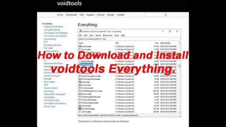 VoidTools Everything screenshot of msys-2.0.dlls