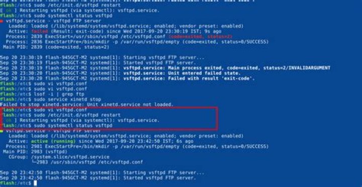 vsftp service failed [duplicate]