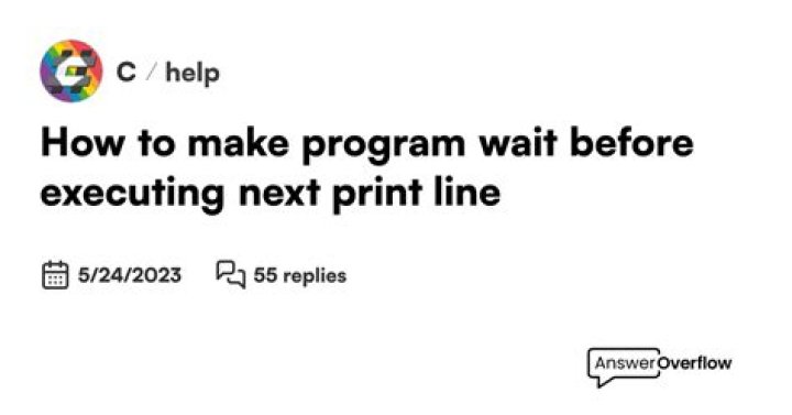 Wait 5 seconds before executing next line