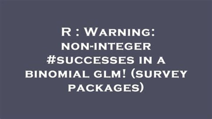 Warning: non-integer #successes in a binomial glm! (survey packages)