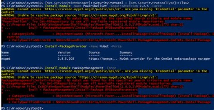 WARNING: Unable to find module repositories