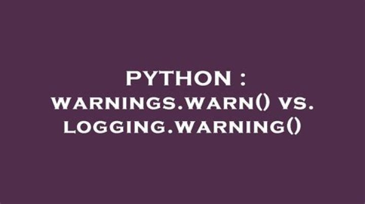 warnings.warn() vs. logging.warning()