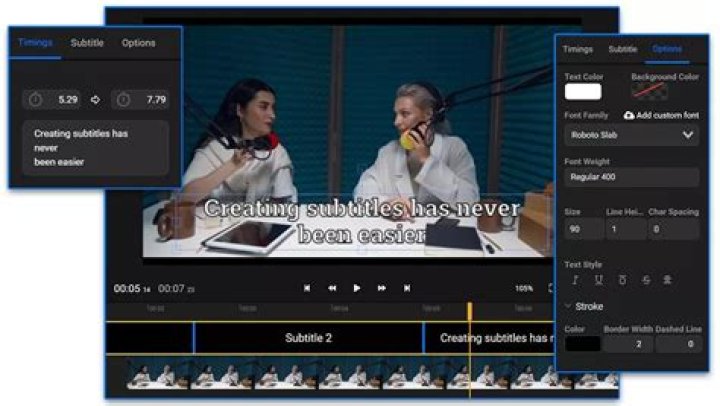 Watching a video with subtitles