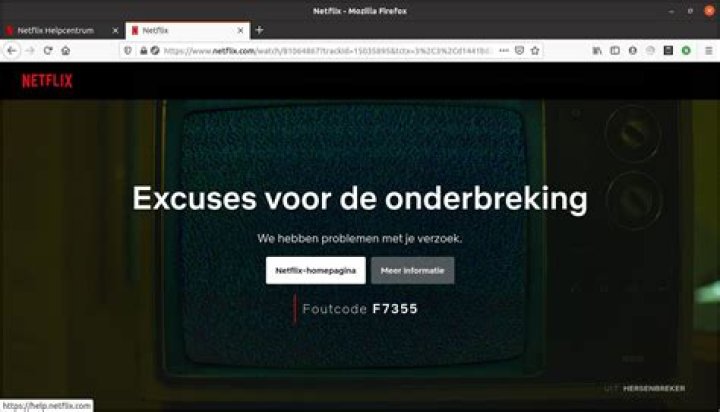 Watching Netflix in Firefox on Ubuntu 20.04 generates error F7355