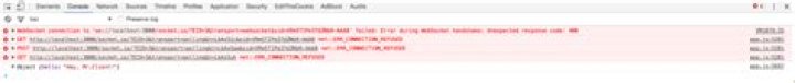 WebSocket connection failed: Error during WebSocket handshake: Unexpected response code: 400