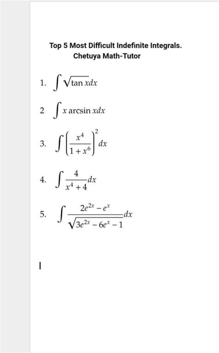 Weird indefinite integral homework questions