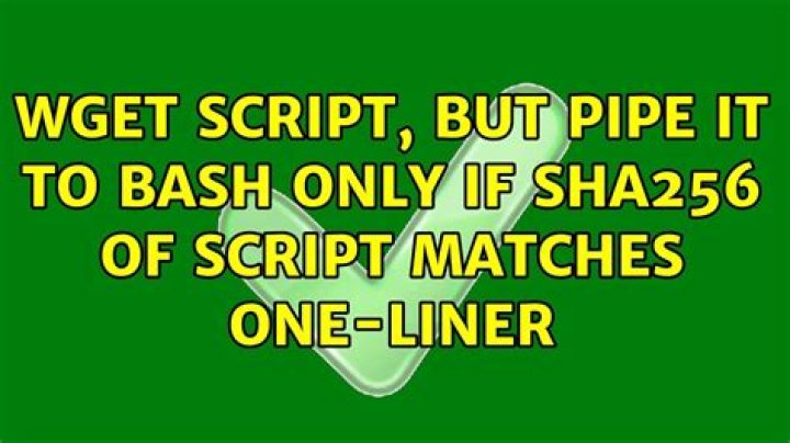 wget script, but pipe it to bash only if SHA256 of script matches one-liner