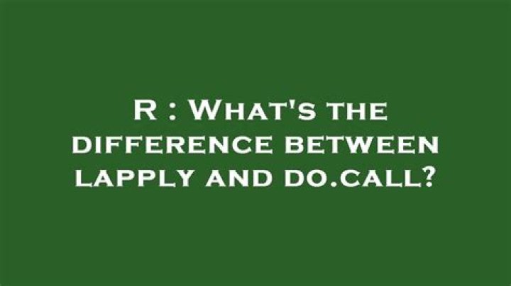 What's the difference between lapply and do.call?