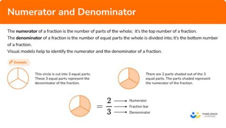 What's the numerator and the denominator of a fraction called?