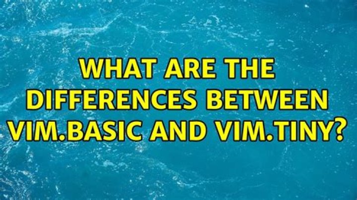 What are the differences between vim.basic and vim.tiny? [duplicate]