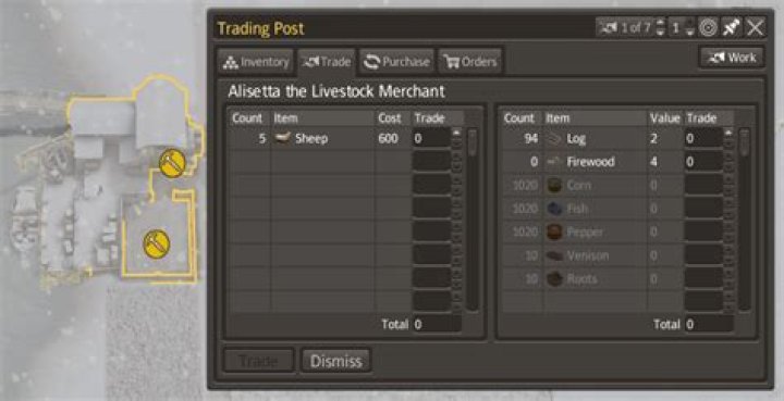 What causes the trade window to be grayed out in the Trading Post?