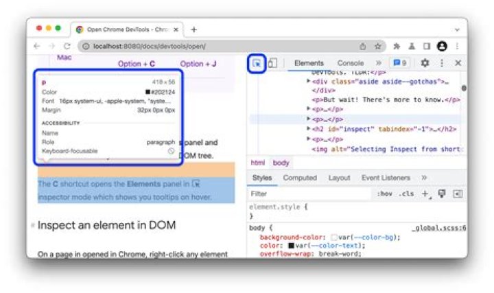 What do italics in Chrome devtools elements mean?