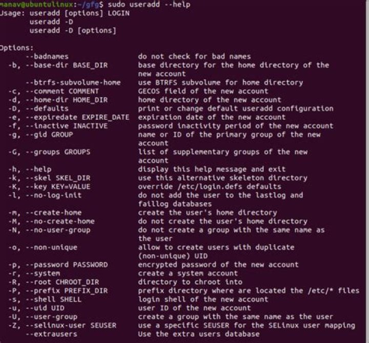 What do the `--disabled-login` and `--gecos` options of `adduser` command stand for?
