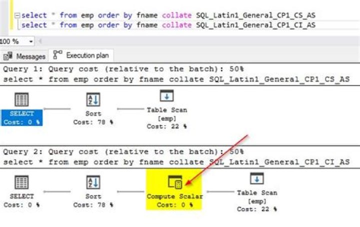What does 'COLLATE SQL_Latin1_General_CP1_CI_AS' do?