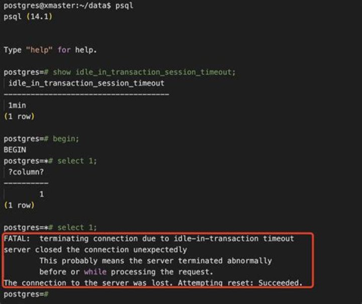 What does it mean when a PostgreSQL process is 