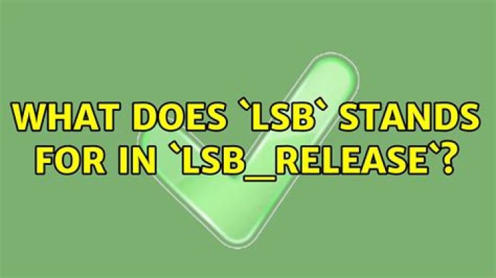 What does `lsb` stands for in `lsb_release`?